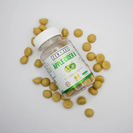 ZEN•ZEI Apple Cider V | Gomitas de Vinagre de Manzana para Digestión y Bienestar – 60 Gummies