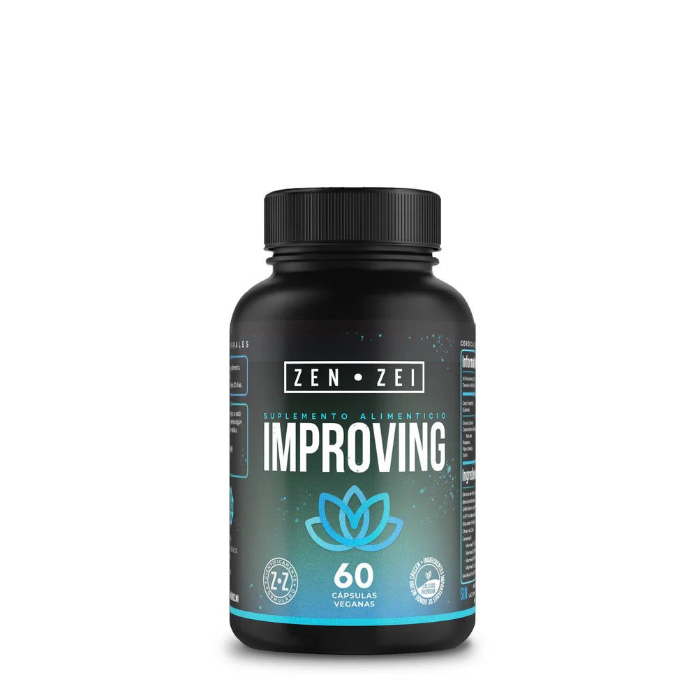 ZEN•ZEI Improving Mood | Suplemento Natural para Relajación, Estrés y Bienestar Emocional – 30/60 Cápsulas Veganas